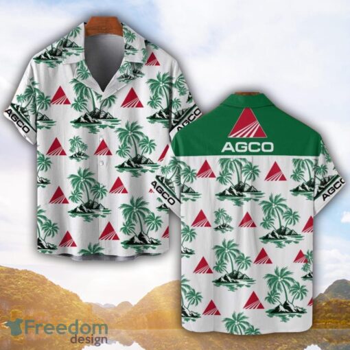 AGCO Allis Green Coconut Pattern Combo 3D Hawaiian Shirt And Shorts Product Photo 1