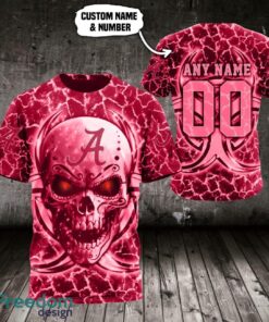 Alabama Crimson Tide 3D Skull Design 3D T Shirt Sweatshirt Hoodie Custom Name And Number image Alabama Crimson Tide 3D Skull Design 3D T-Shirt Sweatshirt Hoodie Custom Name And Number Product Photo 3