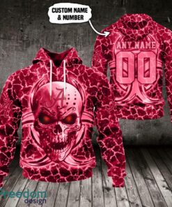 Alabama Crimson Tide 3D Skull Design 3D T-Shirt Sweatshirt Hoodie Custom Name And Number