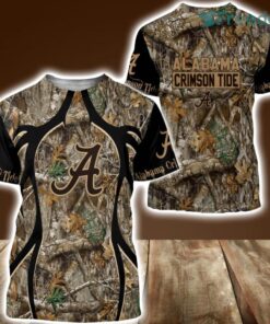 Alabama Crimson Tide Camo Hunting 3D Shirt All Over Print Perfect Gift