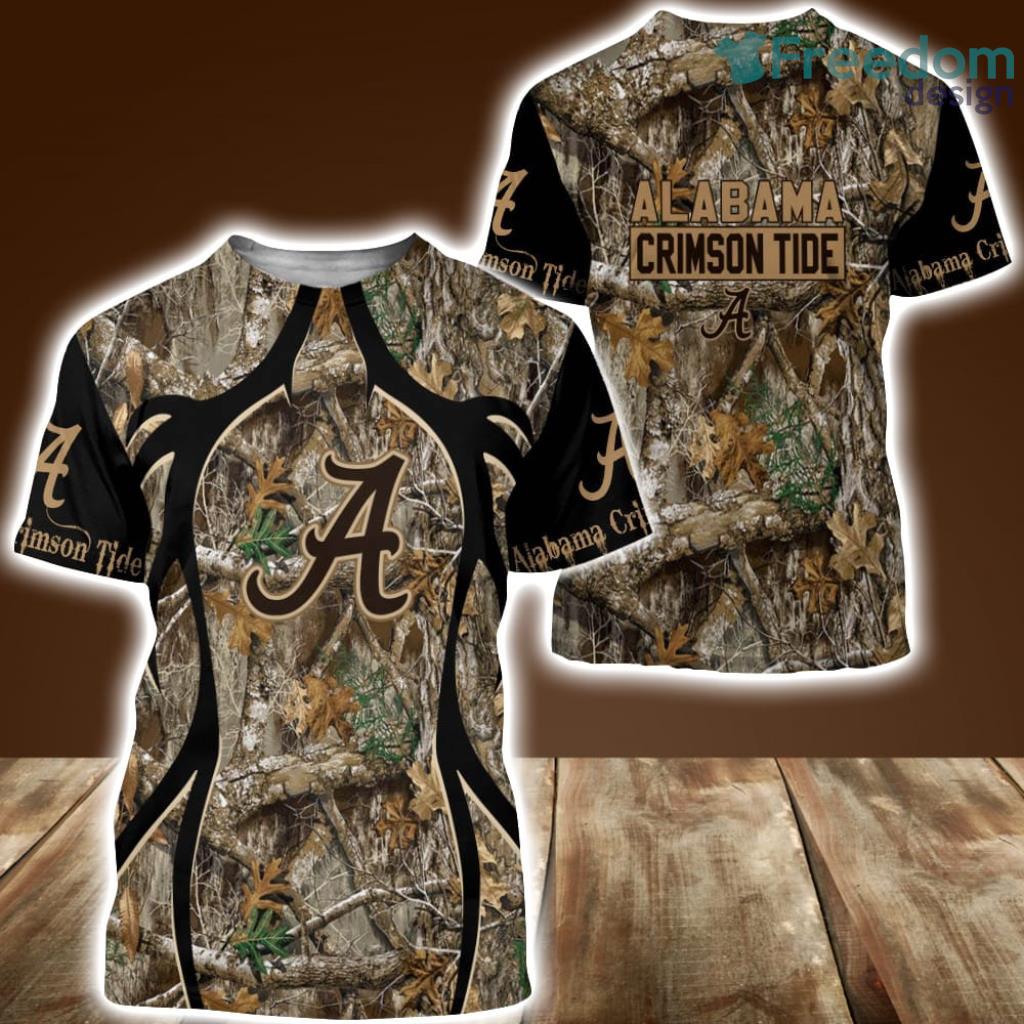 Alabama Crimson Tide Camo Hunting 3D Shirt All Over Print Perfect Gift image Alabama Crimson Tide Camo Hunting 3D Shirt All Over Print Perfect Gift Product Photo 1