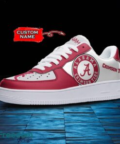 Alabama Crimson Tide NCAA AF1 Personalized Name Sneakers Air Force Shoes For Fans Product Photo 2