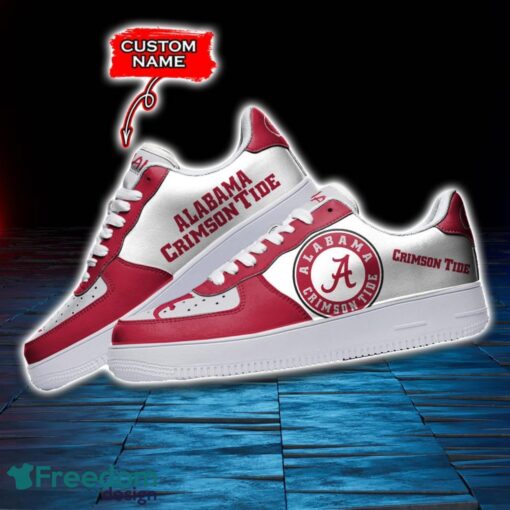 Alabama Crimson Tide NCAA AF1 Personalized Name Sneakers Air Force Shoes For Fans Product Photo 3