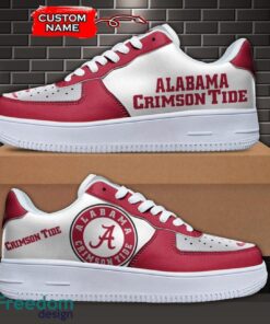 Alabama Crimson Tide NCAA AF1 Personalized Name Sneakers Air Force Shoes For Fans