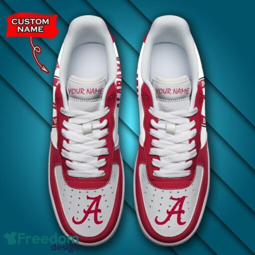 Alabama Crimson Tide NCAA AF1 Personalized Name Sneakers Air Force Shoes For Fans Product Photo 4