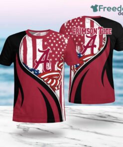 Alabama Crimson Tide Pride America Flag 3D Shirt All Over Print New Trend