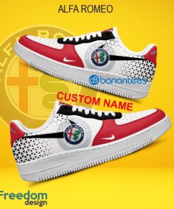 Alfa Romeo Car Racing Air Force 1 Shoes Brand AOP For Men Women AF1 Sneaker Custom Name - Alfa Romeo Car Racing Air Force 1 Shoes Style 2