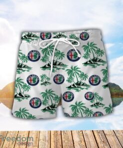 Alfa Romeo Green Coconut Pattern Combo 3D Hawaiian Shirt And Shorts Product Photo 2