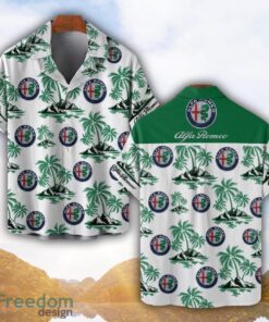 Alfa Romeo Green Coconut Pattern Combo 3D Hawaiian Shirt And Shorts