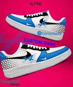 Alpine Car Racing Air Force 1 Shoes Brand Full Print AF1 Sneaker Custom Name - Alpine Car Racing Air Force 1 Shoes Style 2