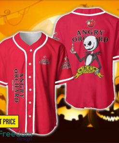 Angry Orchard Jack Skellington Nightmare Baseball Jersey Shirt Halloween Gift For Drink Lovers
