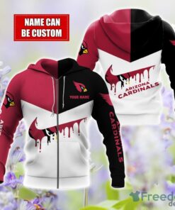 Arizona Cardinals Personalized Name 3D Hoodie All Over Printed Product Photo 2