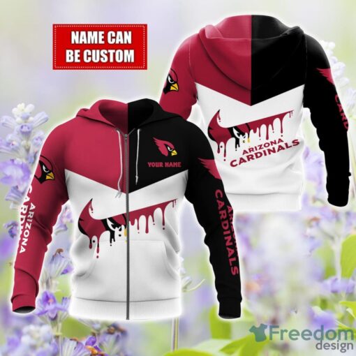 Arizona Cardinals Personalized Name 3D Hoodie All Over Printed Product Photo 2