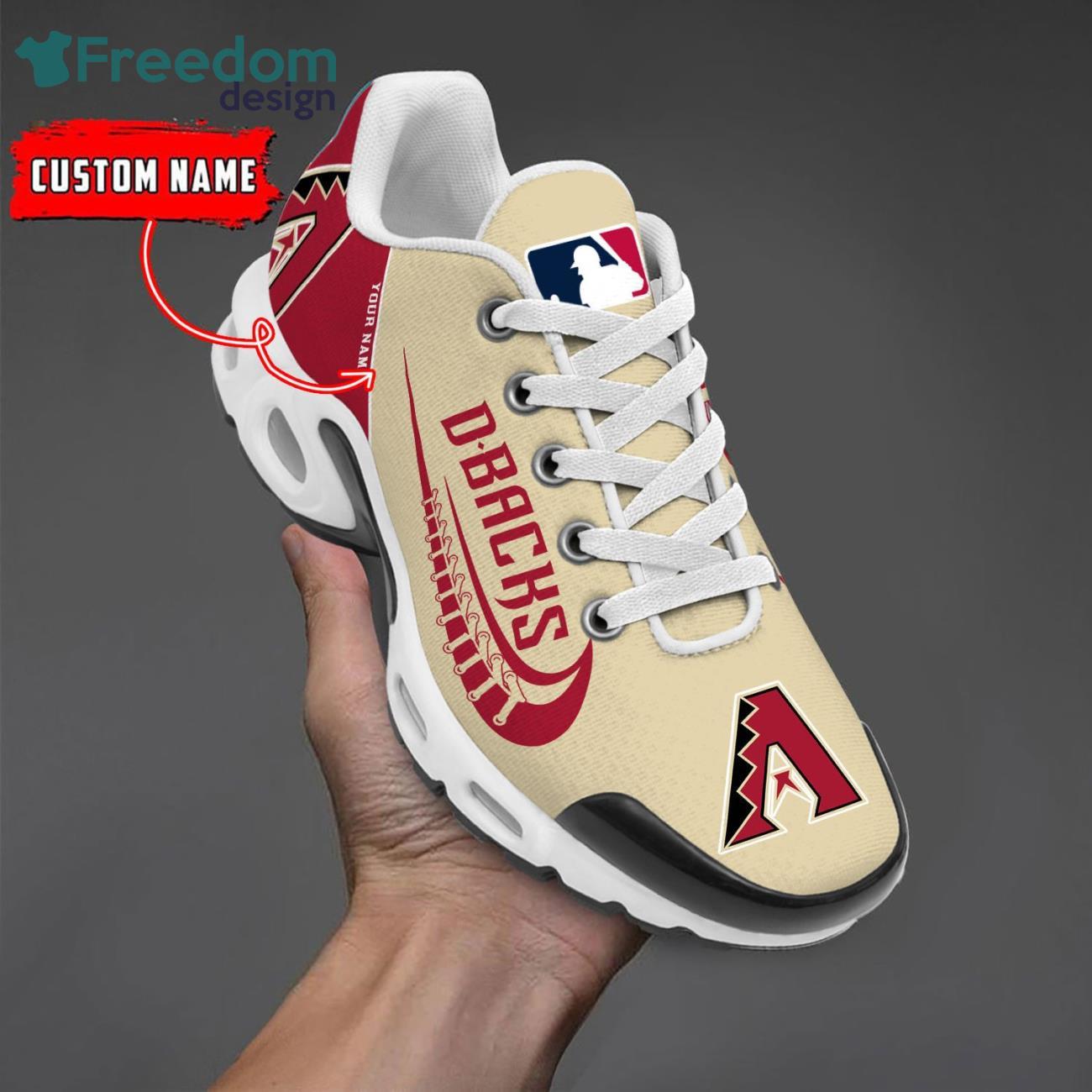 Arizona Diamondbacks MLB Custom Name Air Cushion Sports Shoes Men Women Sneakers image Arizona Diamondbacks MLB Custom Name Air Cushion Sports Shoes Men Women Sneakers Product Photo 1