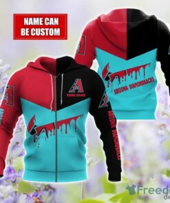 Arizona Diamondbacks Personalized Name 3D Hoodie All Over Printed Product Photo 2