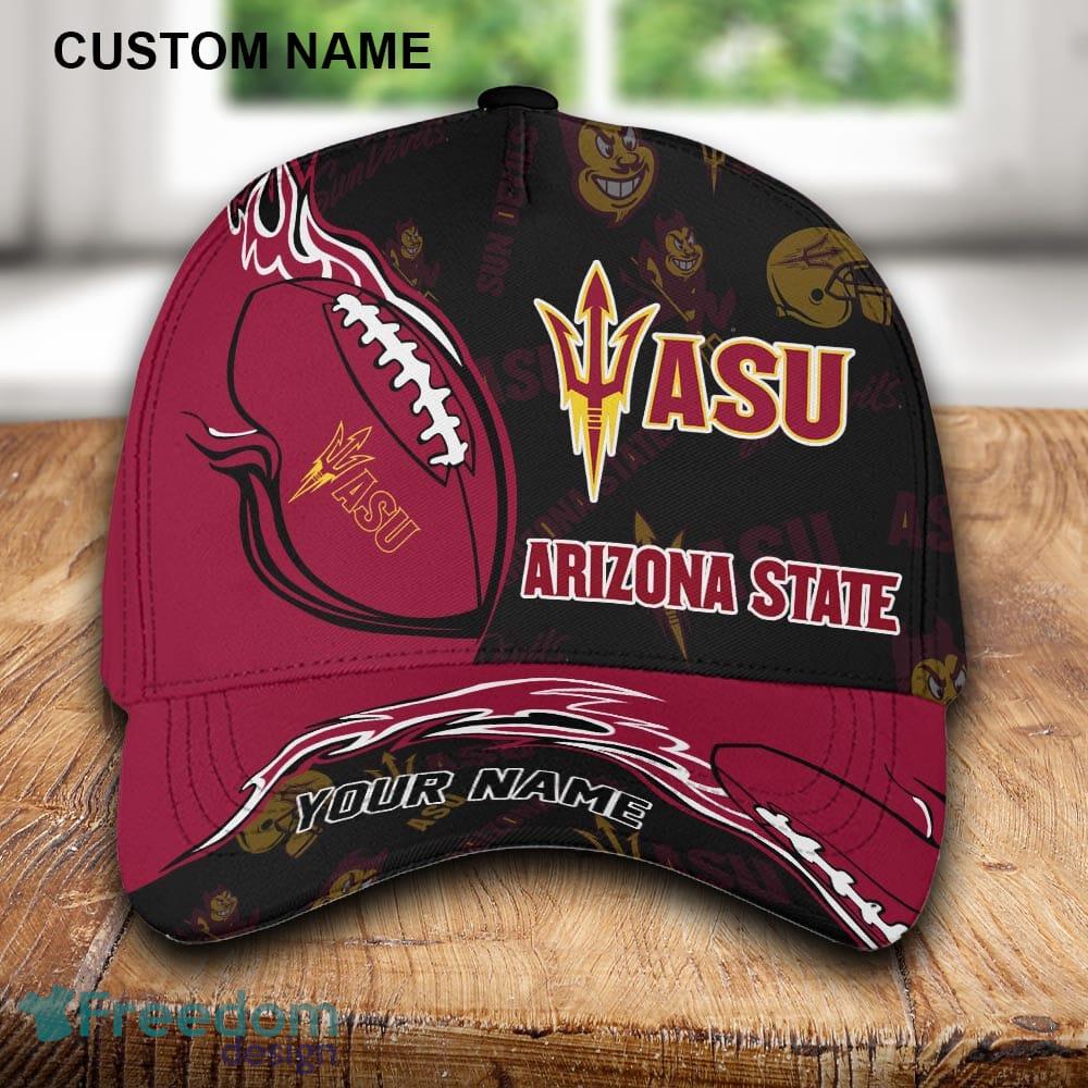 Arizona State Sun Devils 3D Cap And Hat Summer Beach For Fans All Over Print Custom Name - Arizona State Sun Devils Hat And Cap Full Print_1