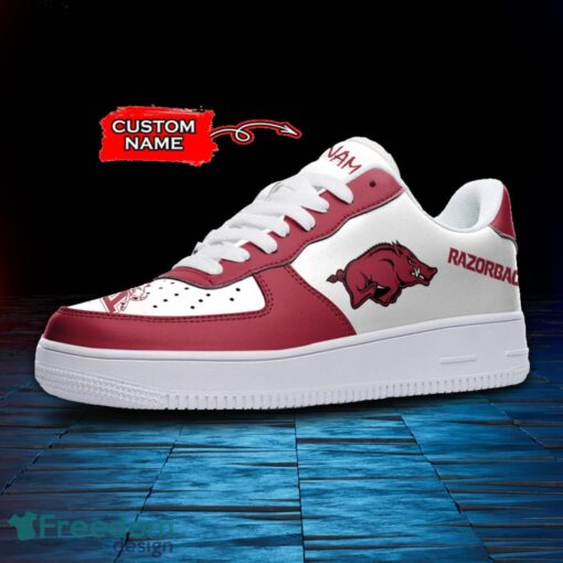 Arkansas Razorbacks NCAA AF1 Personalized Name Sneakers Air Force Shoes For Fans Product Photo 2