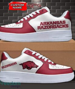 Arkansas Razorbacks NCAA AF1 Personalized Name Sneakers Air Force Shoes For Fans