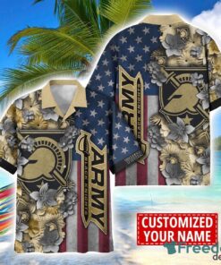 Army Black Knights Custom name USA Flag 4th July Independence Day Hawaiian Shirt