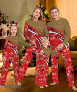 Arsenal Logo Pattern Pajamas Set Gift For Family