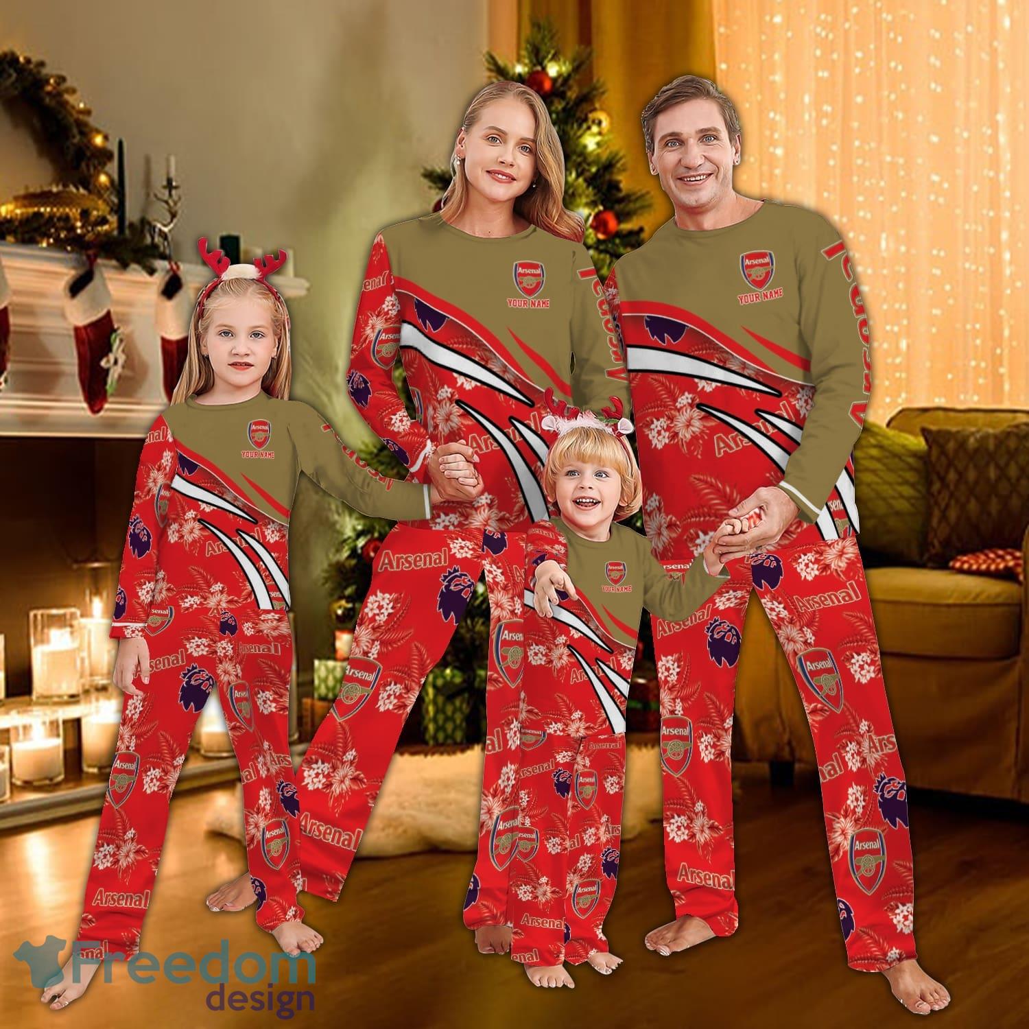 Arsenal Logo Pattern Pajamas Set Gift For Family image Arsenal Logo Pattern Pajamas Set Gift For Family - Arsenal Logo Pattern Pajamas Set Gift For Family