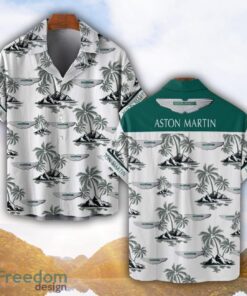 Aston Martin Green Coconut Pattern Combo 3D Hawaiian Shirt And Shorts