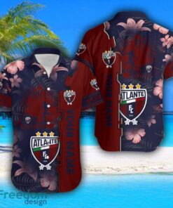 Atlante FC Hawaiian Shirt And Beach Shorts Flower Pattern Custom Name For Fans Product Photo 2