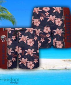 Atlante FC Hawaiian Shirt And Beach Shorts Flower Pattern Custom Name For Fans Product Photo 3