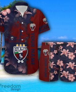 Atlante FC Hawaiian Shirt And Beach Shorts Flower Pattern Custom Name For Fans