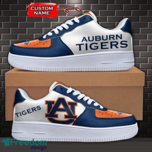 Auburn Tigers NCAA AF1 Personalized Name Sneakers Air Force Shoes For Fans Product Photo 1