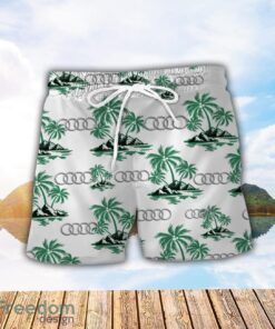 Audi Green Coconut Pattern Combo 3D Hawaiian Shirt And Shorts Product Photo 2