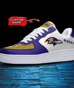 Baltimore Ravens NFL AF1 Personalized Name Sneakers Air Force Shoes For Fans Product Photo 2