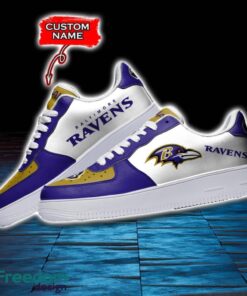 Baltimore Ravens NFL AF1 Personalized Name Sneakers Air Force Shoes For Fans image Baltimore Ravens NFL AF1 Personalized Name Sneakers Air Force Shoes For Fans Product Photo 3