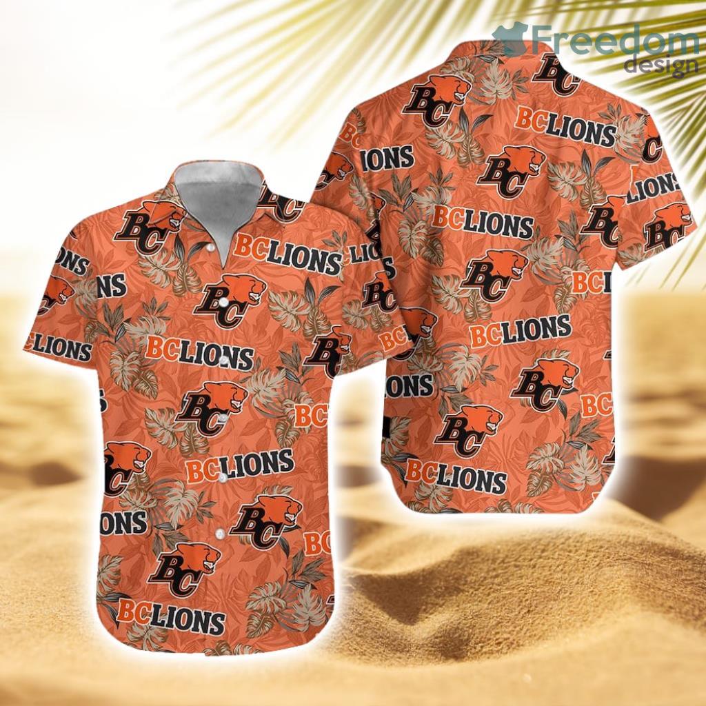 Bc Lions Tropical Orange Hawaiian Shirt Trending New Product Photo 1