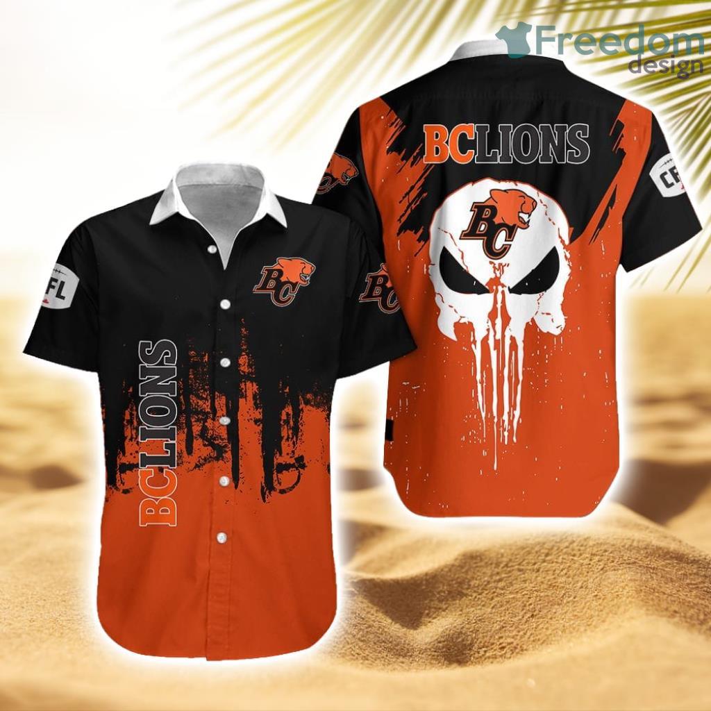 Bc Lions Tropical Striped Hawaiian Shirt Trending New Product Photo 1