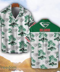 Belarus Green Coconut Pattern Combo 3D Hawaiian Shirt And Shorts