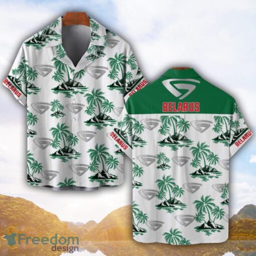 Belarus Green Coconut Pattern Combo 3D Hawaiian Shirt And Shorts Product Photo 1