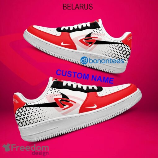 Belarus Tractor Air Force 1 Shoes Brand All Over Print AF1 Sneaker Custom Name - Belarus Tractor Air Force 1 Shoes Style 2