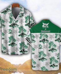 Bobcat Green Coconut Pattern Combo 3D Hawaiian Shirt And Shorts