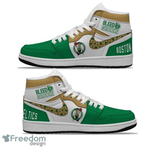 Boston Celtics Air Jordan Hightop Sneakers Shoes For Men And Women AJ1 Sneakers Product Photo 1