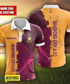 Bradford City Personalized Name 3D Polo Shirt