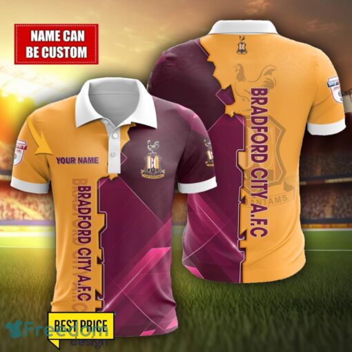 Bradford City Personalized Name 3D Polo Shirt Product Photo 1