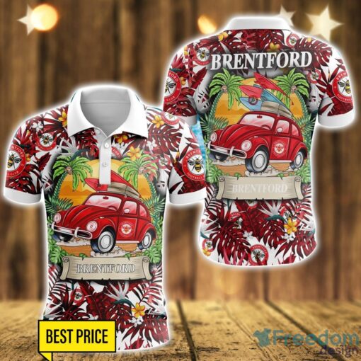 Brentford FC Car Beach Pattern 3D Polo Shirt Product Photo 1