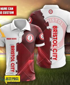 Bristol City Personalized Name 3D Polo Shirt