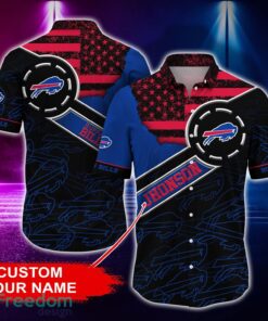 Buffalo Bills Personalized Button Shirt NFL Hawaiian Shirt Custom Name