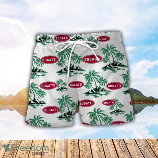 Bugati Green Coconut Pattern Combo 3D Hawaiian Shirt And Shorts Product Photo 2