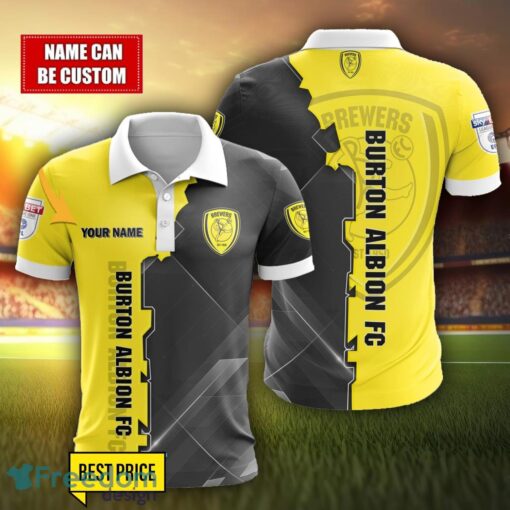 Burton Albion F.C Personalized Name 3D Polo Shirt Product Photo 1