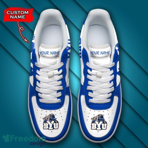 BYU Cougars NCAA AF1 Personalized Name Sneakers Air Force Shoes For Fans Product Photo 4