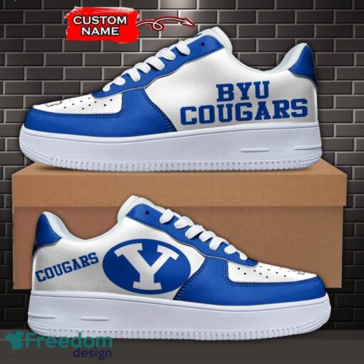 BYU Cougars NCAA AF1 Personalized Name Sneakers Air Force Shoes For Fans Product Photo 1