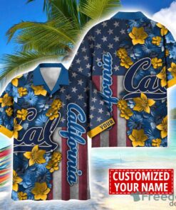 California Golden Bears Custom name USA Flag 4th July Independence Day Hawaiian Shirt